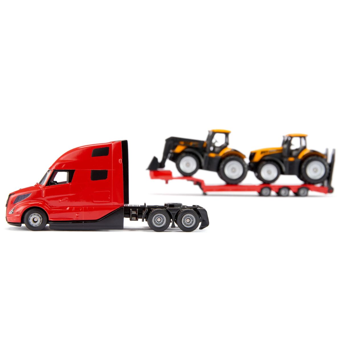 Đồ Chơi Xe Tải Volvo Chở 2 Xe Máy Kéo Nông Nghiệp JCB SIKU 1785