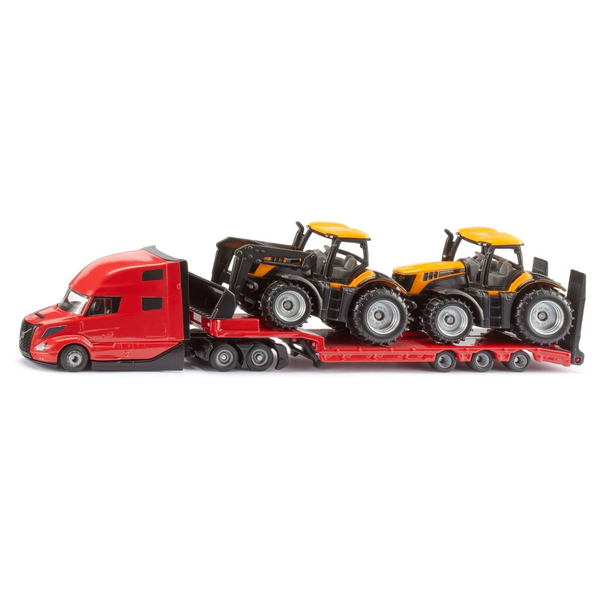 Đồ Chơi Xe Tải Volvo Chở 2 Xe Máy Kéo Nông Nghiệp JCB SIKU 1785