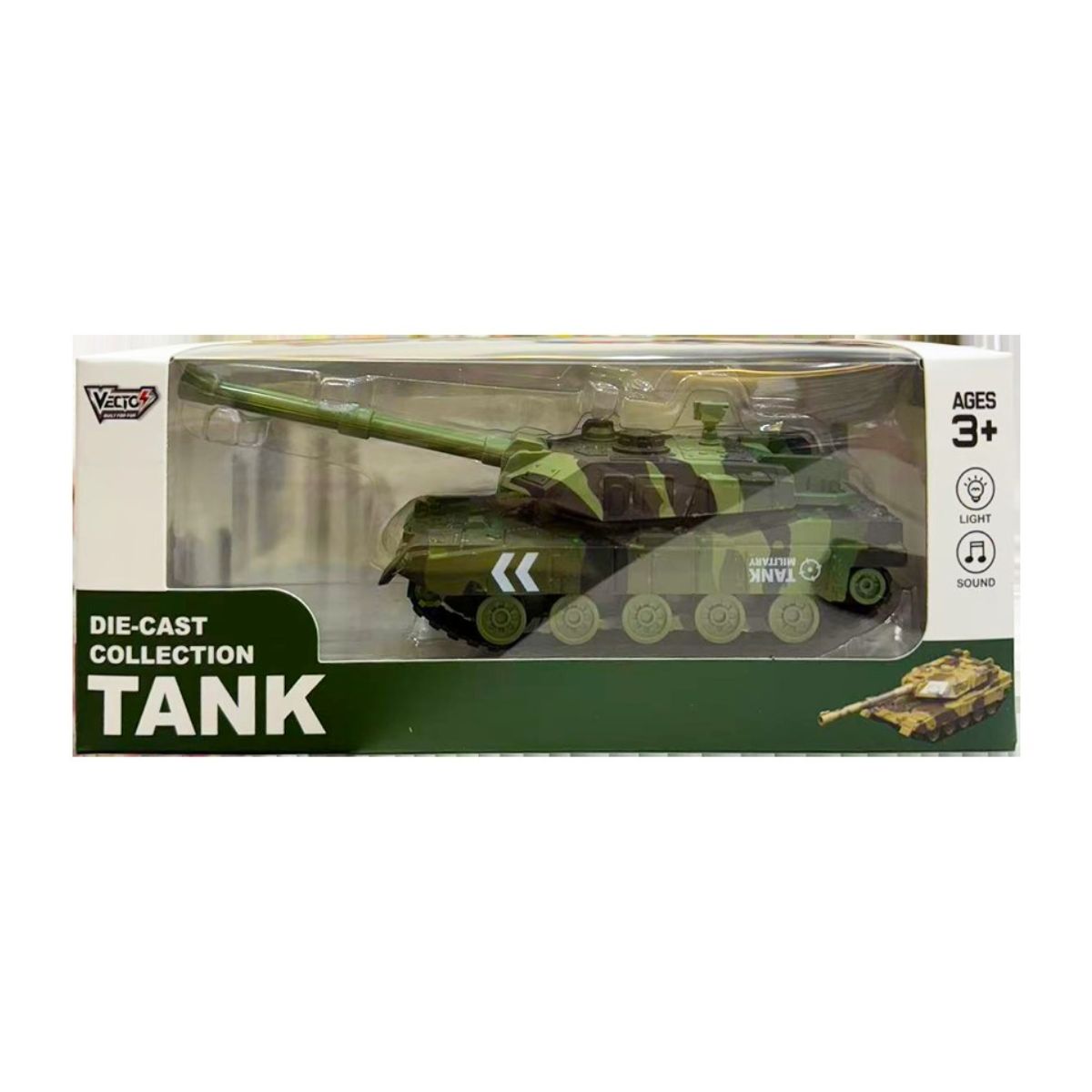 Đồ Chơi Xe Tăng Có Đèn Và Âm Thanh (Xanh) VECTO VT75K