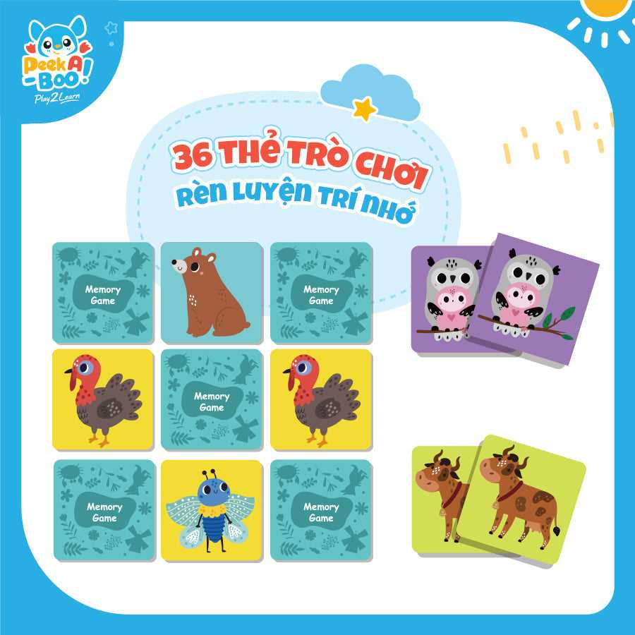 Đồ Chơi Xếp Hình Và Tư Duy 4 Trong 1 Cho Bé PEEK A BOO PAB054