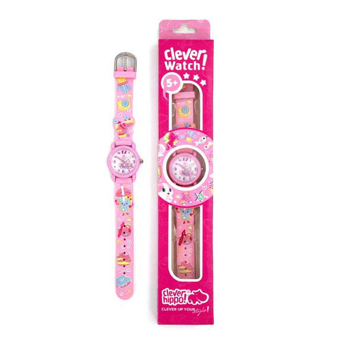 dong-ho-clever-watch-milk-tea-hong-cleverhippo-wg011