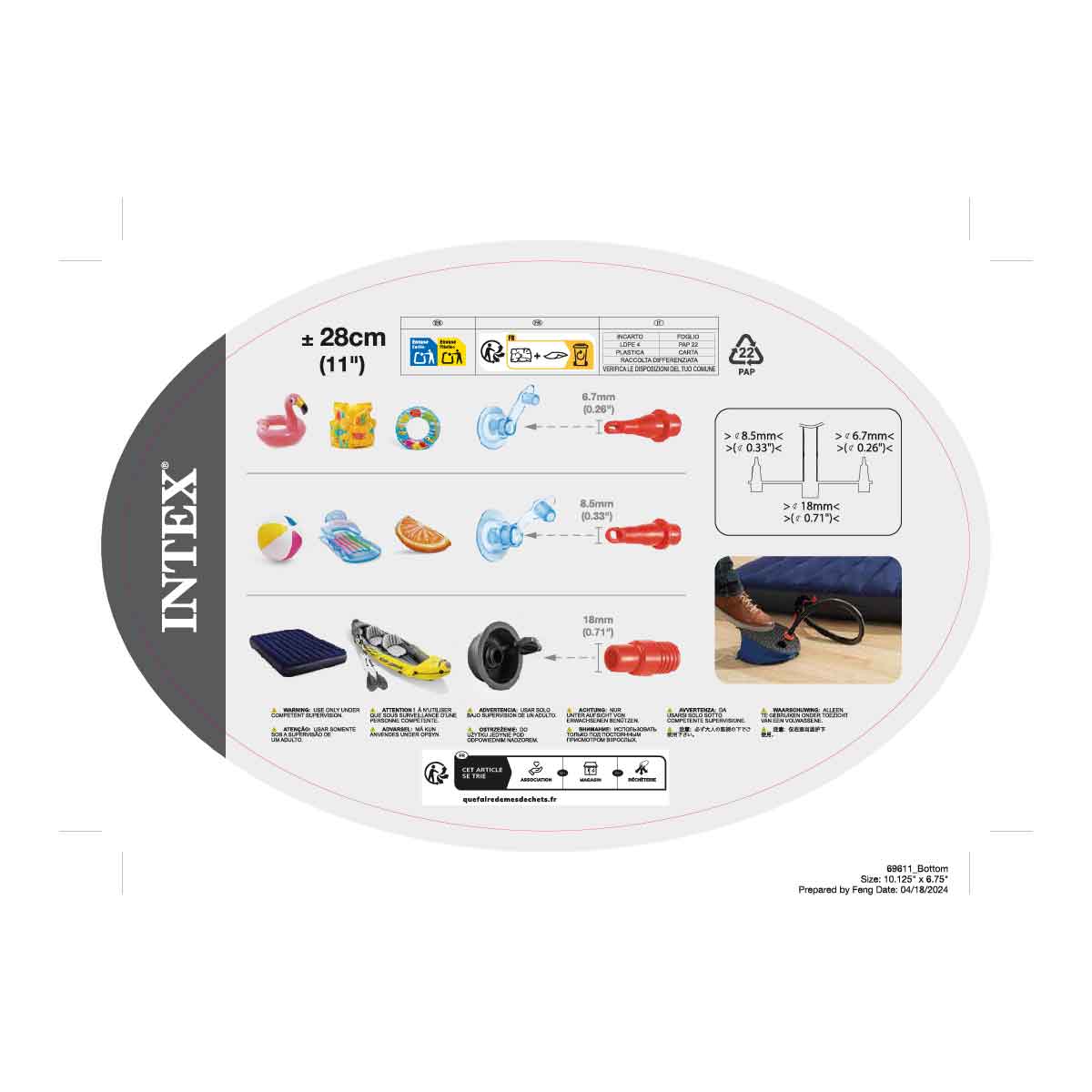 Dụng Cụ Bơm Hơi Bằng Chân INTEX 69611