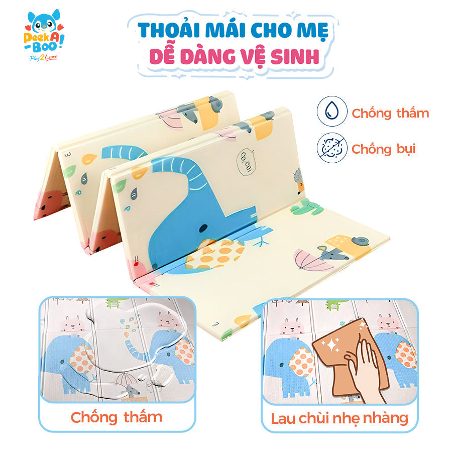 Thảm chơi cho bé 180x200x1cm PEEK A BOO FA01