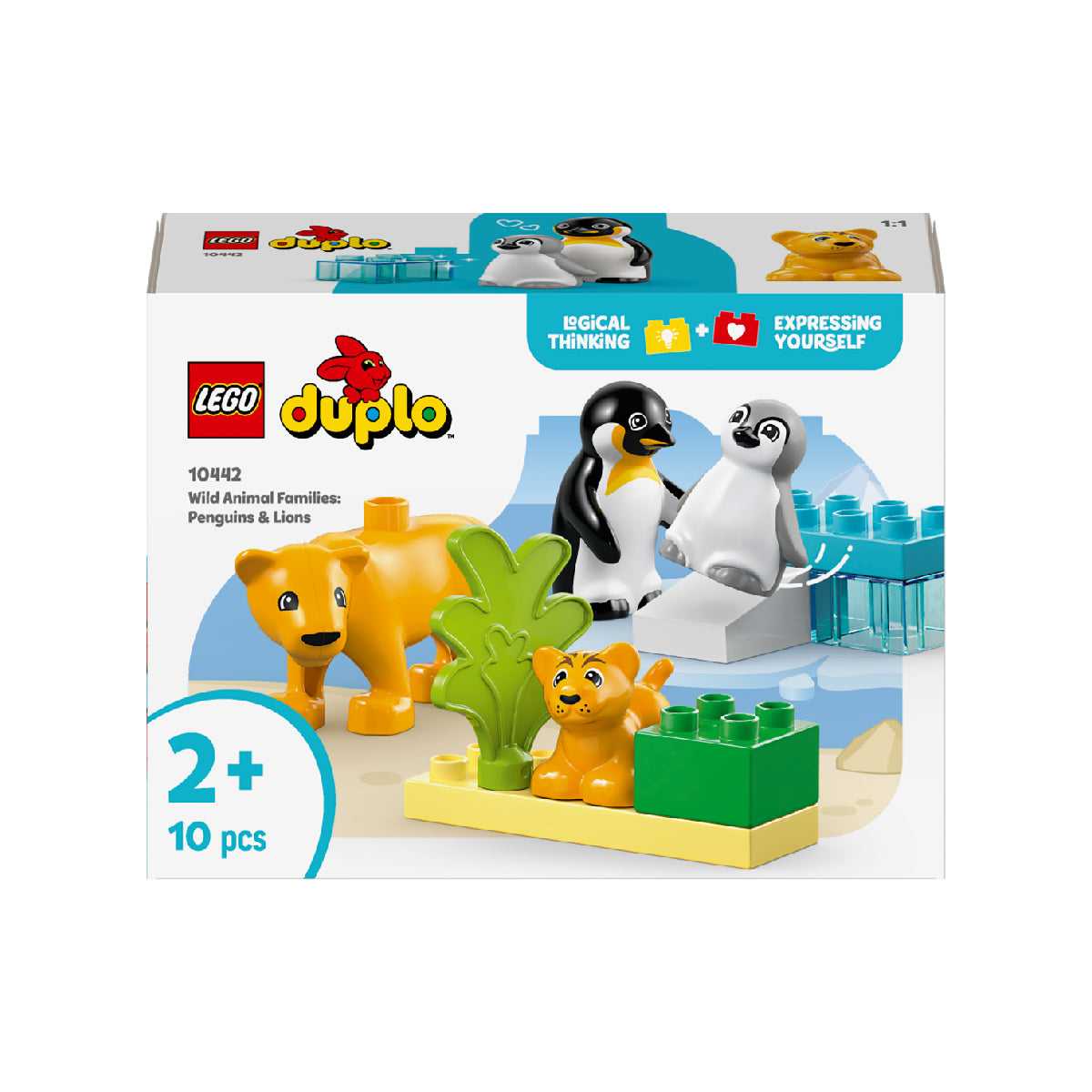 Đồ Chơi Lắp Ráp Gia Đình Động Vật Hoang Dã: Chim Cánh Cụt Và Sư Tử LEGO DUPLO 10442