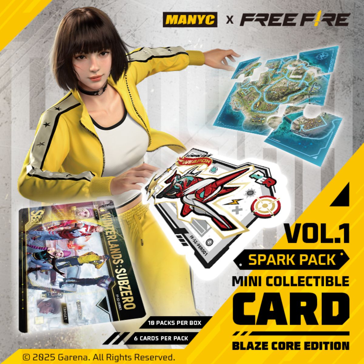 Đồ Chơi Gói Thẻ Sưu Tập Manyc Free Fire - Blaze Core TRADING CARD MYC01FFO01C01F11-BC