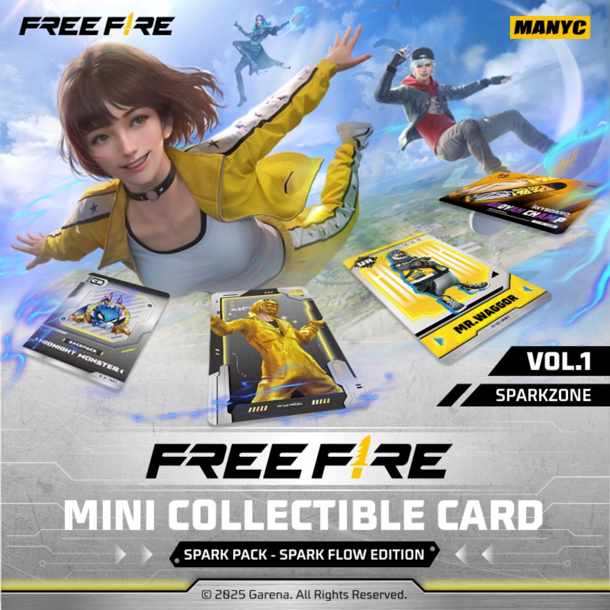 Đồ Chơi Gói Thẻ Sưu Tập Manyc Free Fire - Spark Flow TRADING CARD MYC01FF01C01F11-SF