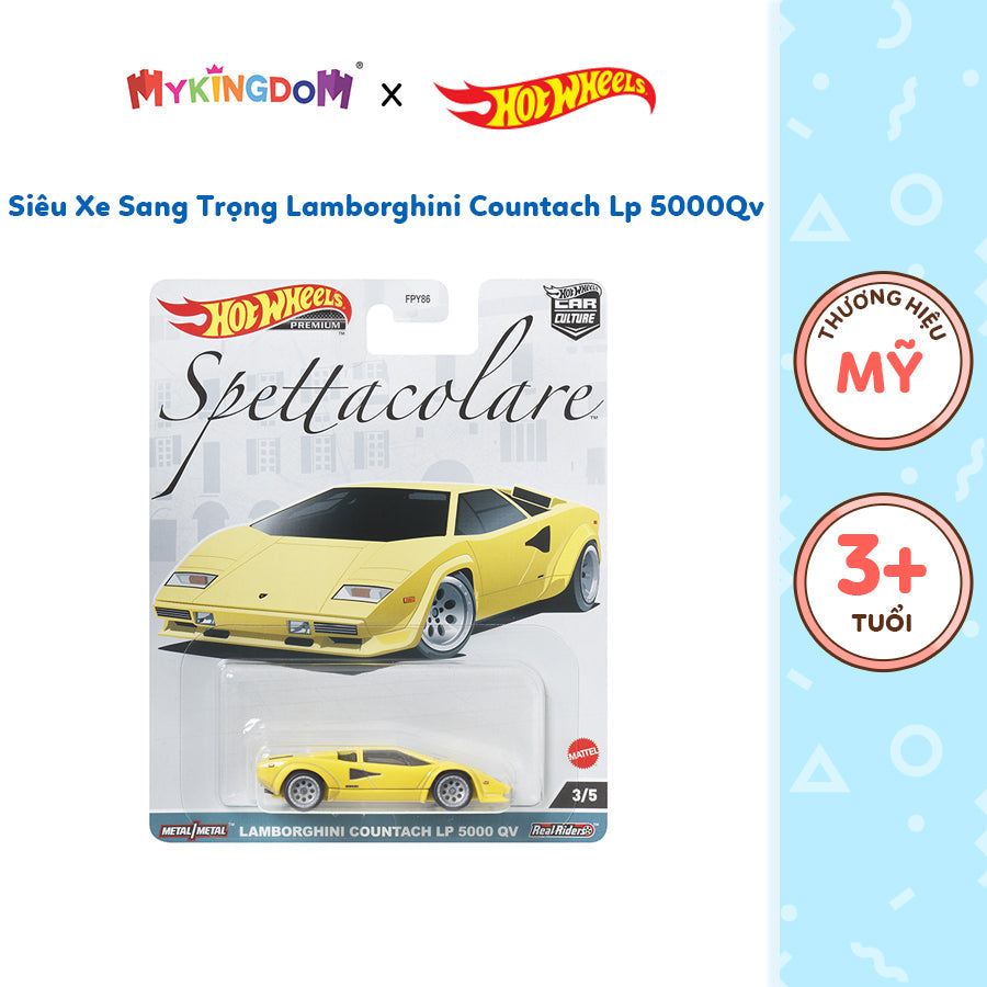 Siêu xe sang trọng LAMBORGHINI COUNTACH LP 5000QV HOT WHEELS FPY86