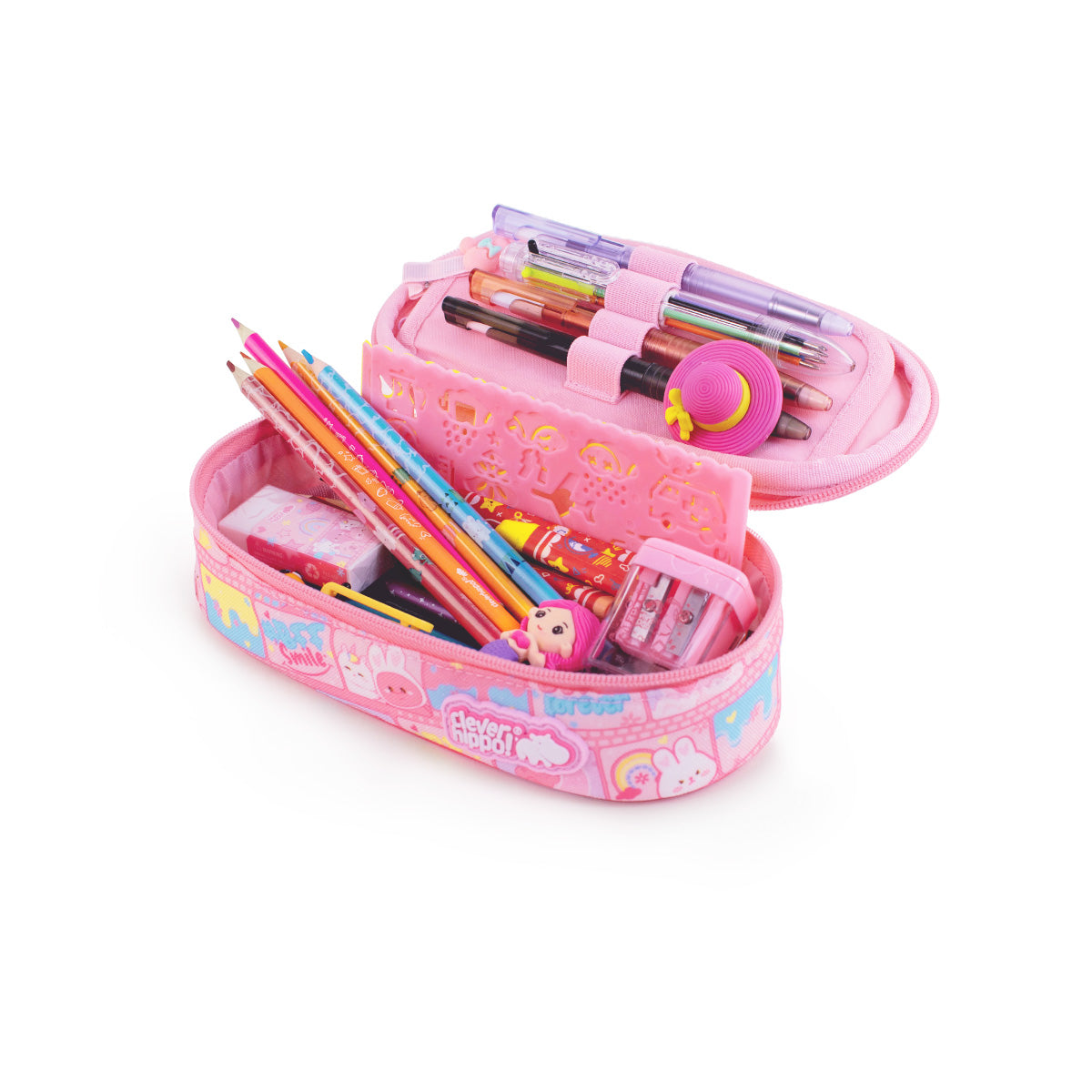Hộp Bút Đa Năng Boba Bestie CLEVERHIPPO PB0214/PINK