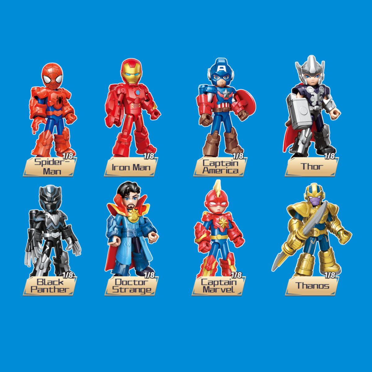 Đồ Chơi Hộp Mù Mô Hình Lắp Ráp Marvel Siêu Anh Hùng KEEPPLAY 73002