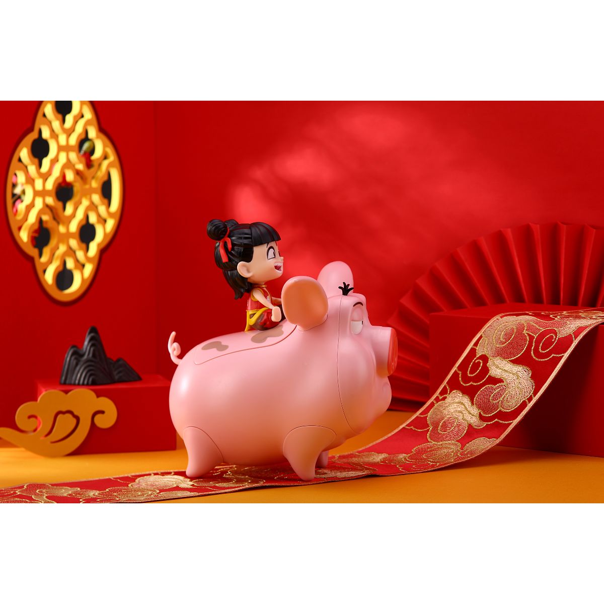Đồ Chơi Hộp Quà Tặng Mô Hình Nhân Vật Na Tra Cưỡi Heo NA TRA NZCM01