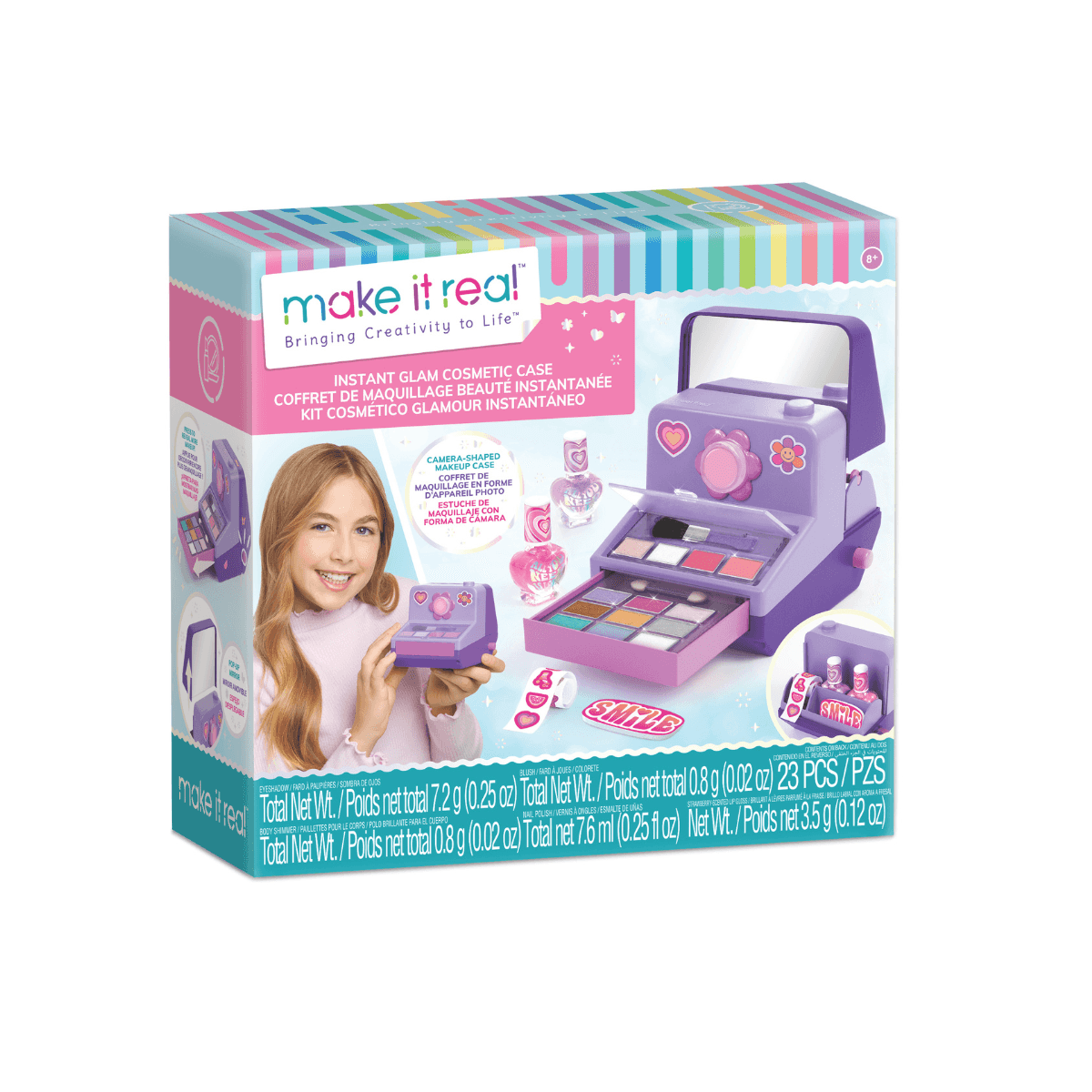 Hộp Trang Điểm Máy Chụp Hình Tím Xinh Xắn MAKE IT REAL 2702MIR