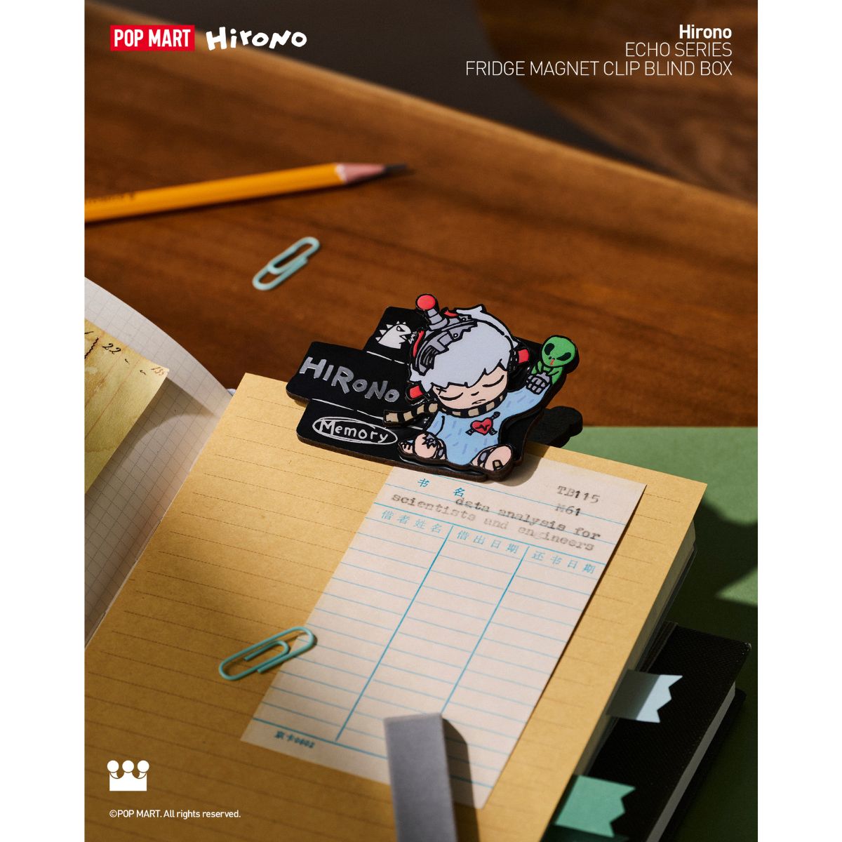 Huy Hiệu Gắn Tủ Lạnh Hirono Echo Series Blind Box POP MART 6931571080143