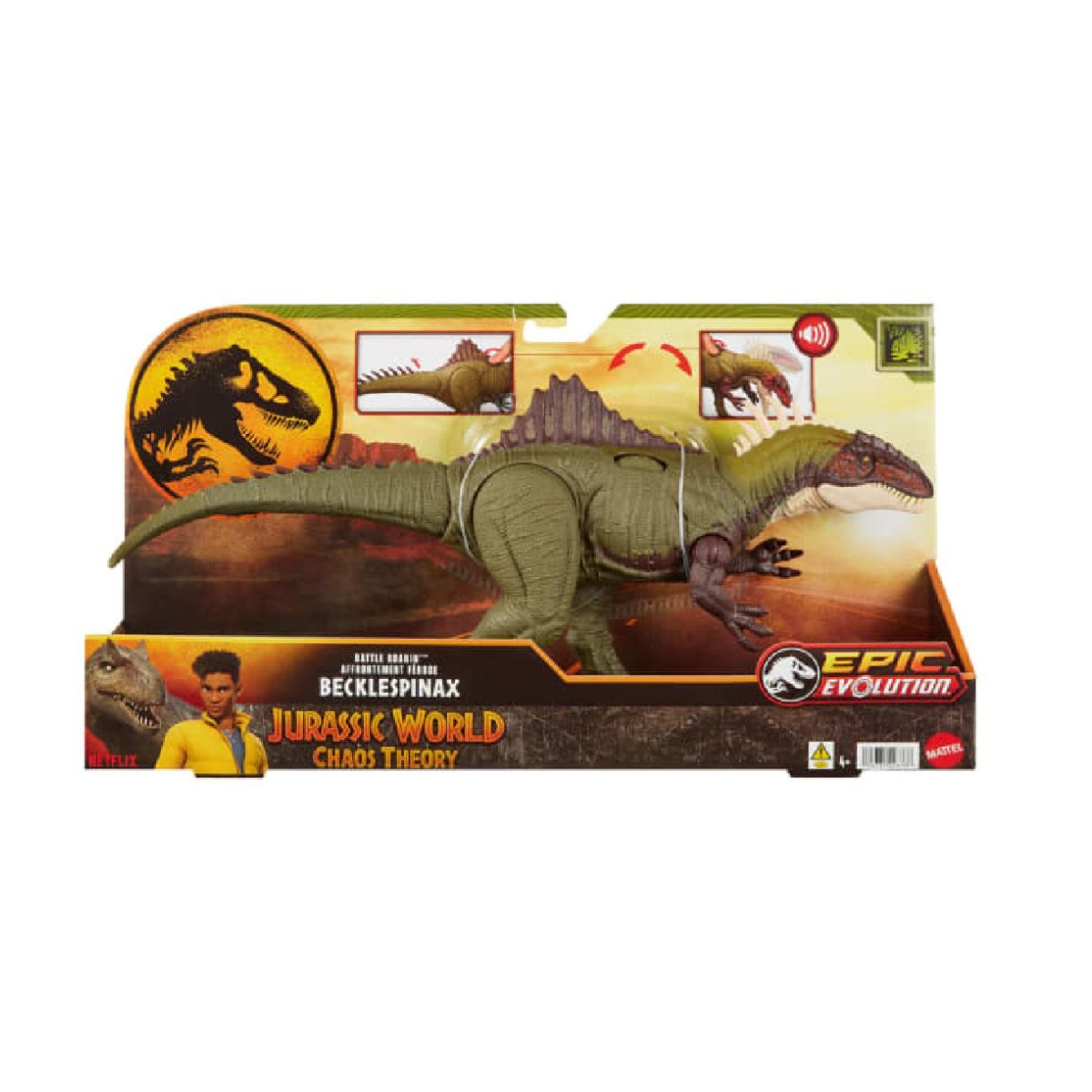 Đồ Chơi Khủng Long BECKLESPINAX Có Âm Thanh Jurassic World Mattel HXF52