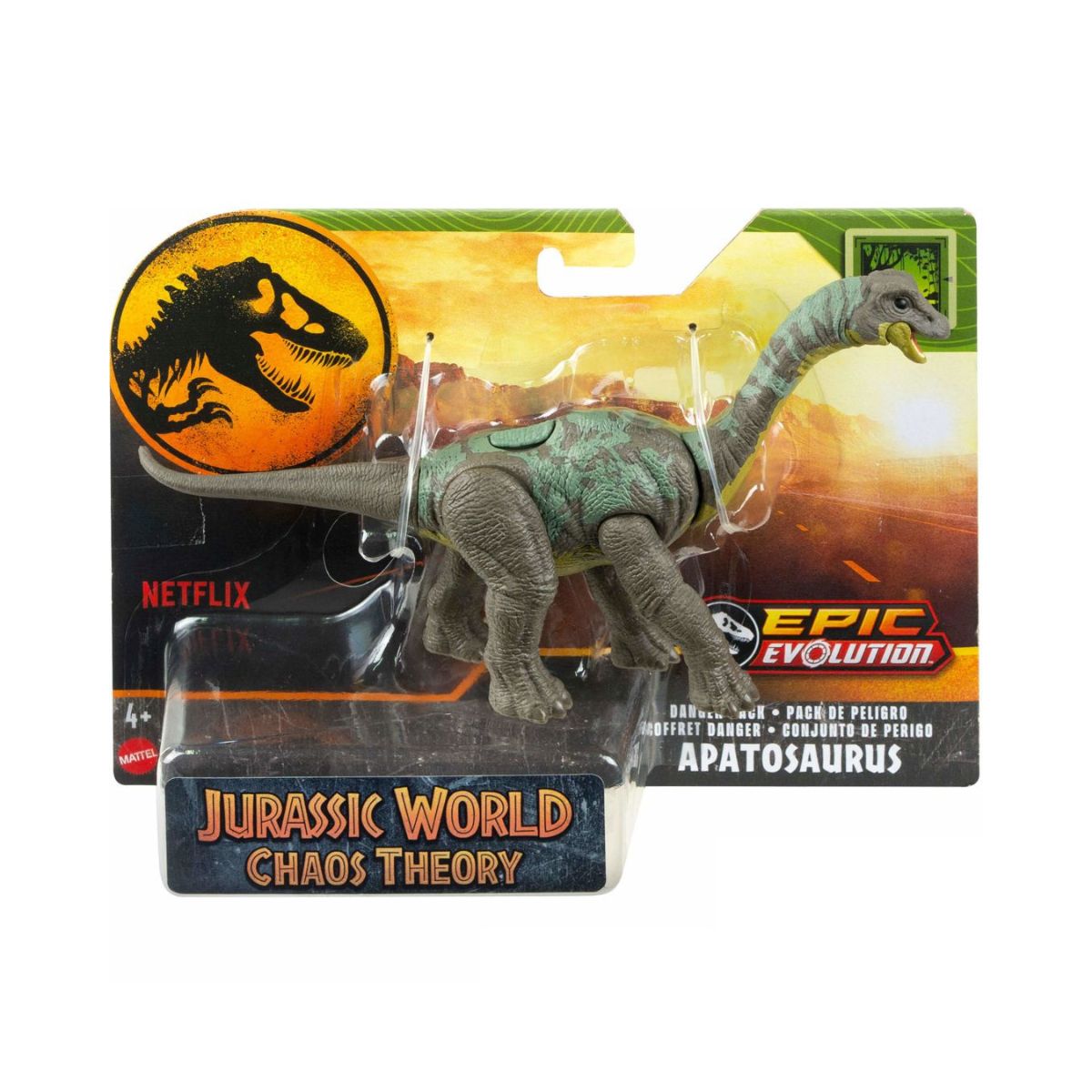 Đồ Chơi Khủng Long JUVENILE APATOSAURUS 6 Inch Khớp Linh Hoạt Jurassic World Mattel HLN49/HTK58