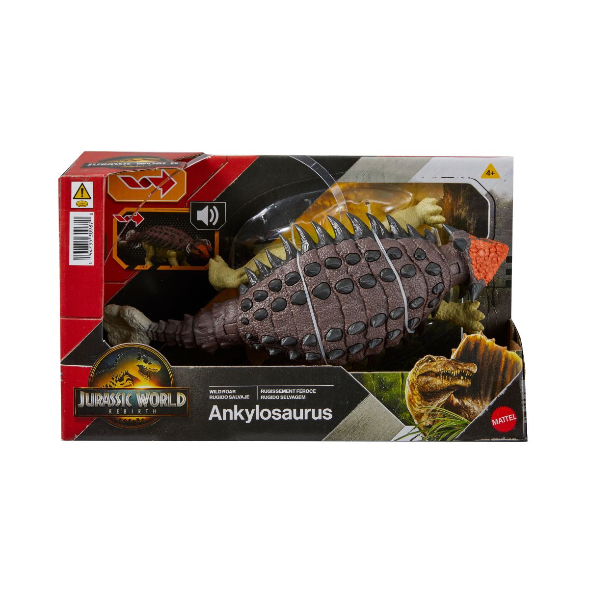 Đồ Chơi Mô Hình Saga Khủng Long Có Âm Thanh Ankylosaurus JURASSIC WORLD MATTEL JGB87