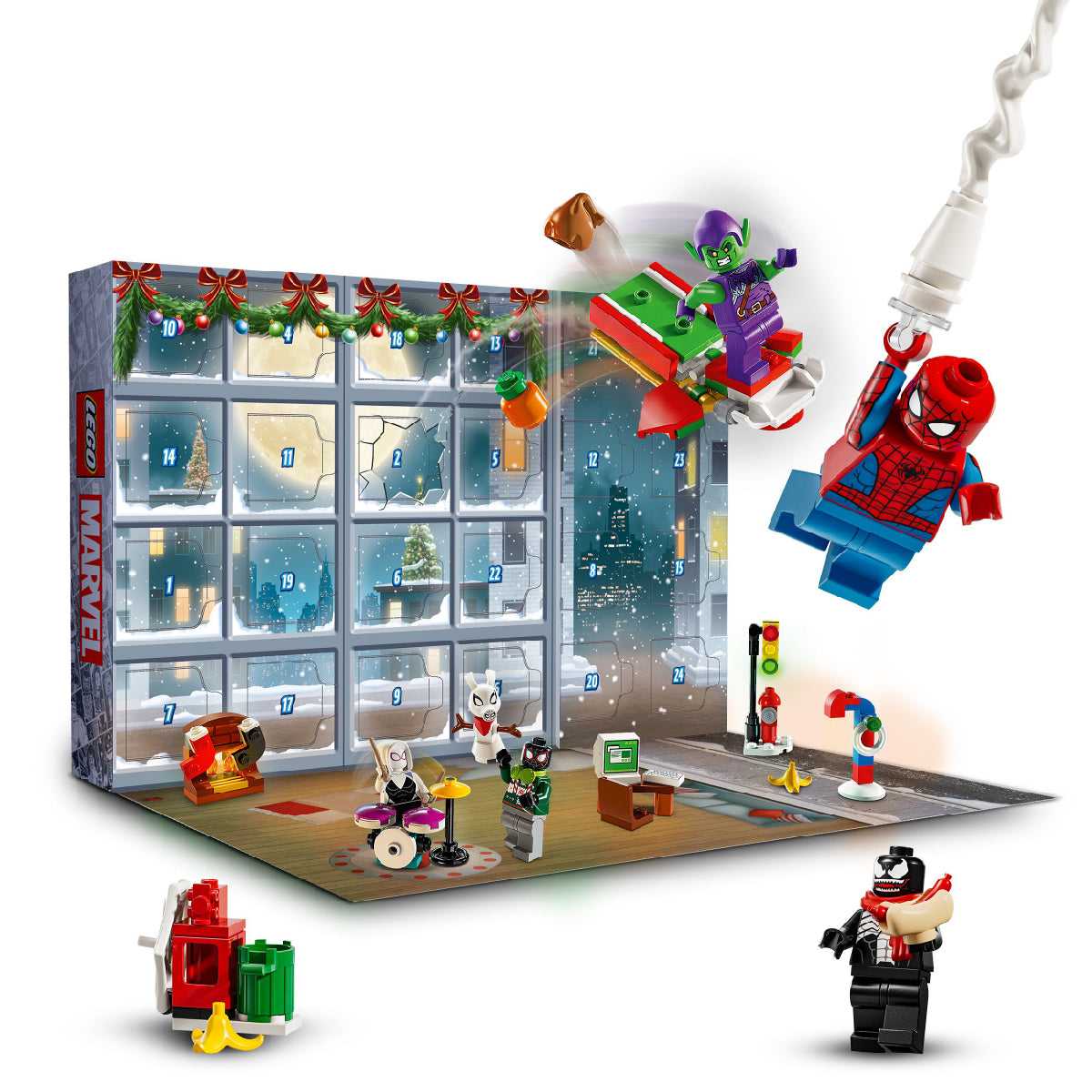 Đồ Chơi Lắp Ráp Lịch Giáng Sinh Người Nhện 2024 LEGO SUPERHEROES 76293
