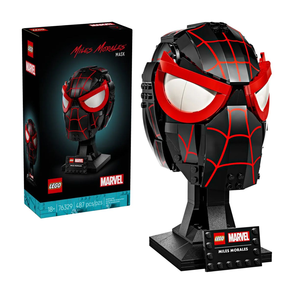 Đồ Chơi Lắp Ráp Mặt Nạ Của Miles Morales LEGO SUPERHEROES 76329 (487 chi tiết)
