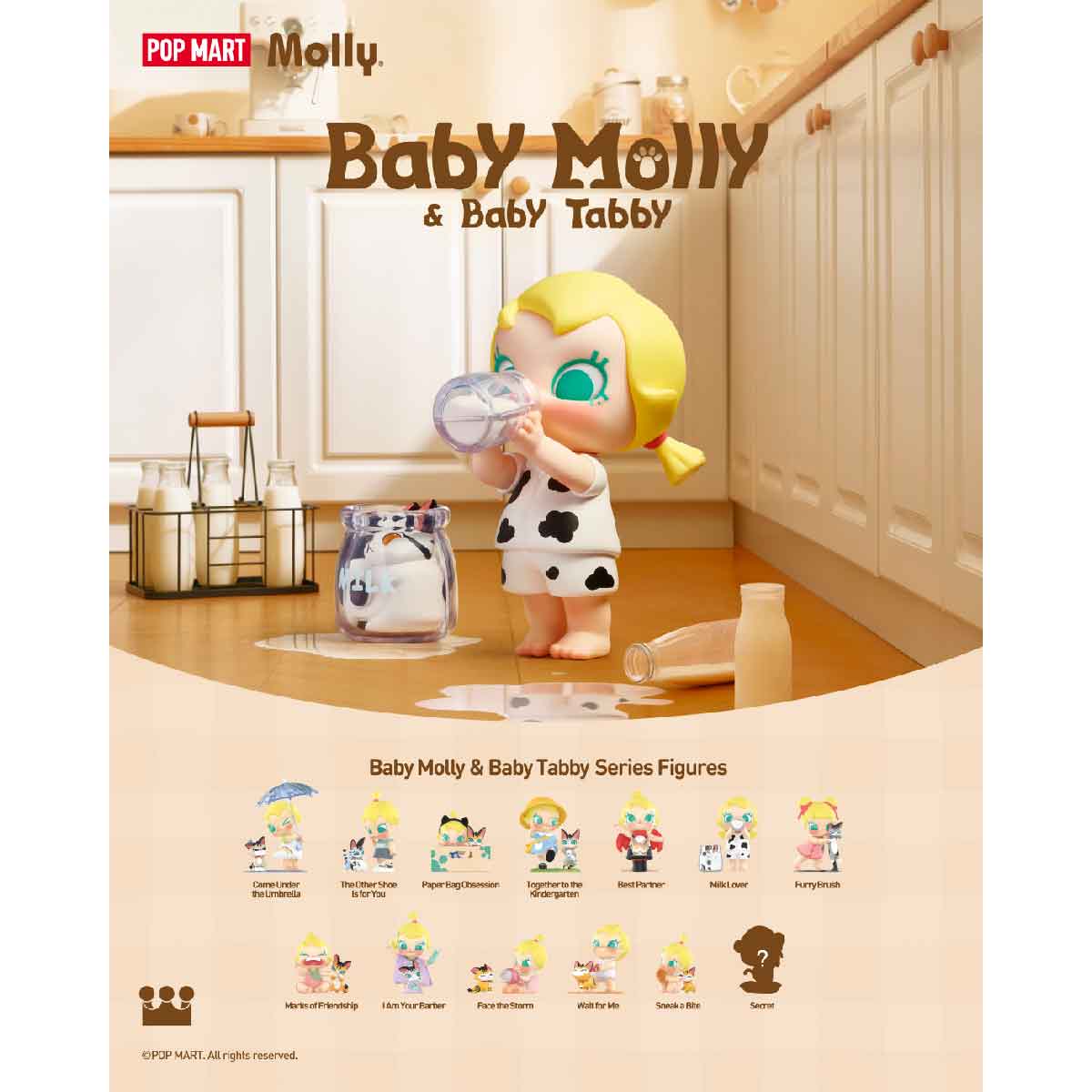 Mô Hình Baby Molly & Baby Tabby Series Figures POP MART 6931571082925
