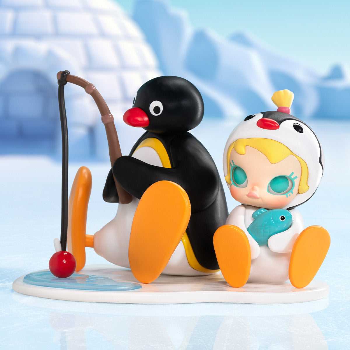 Mô Hình Baby Molly × Pingu Fishing Time Figure POP MART 6931571003807