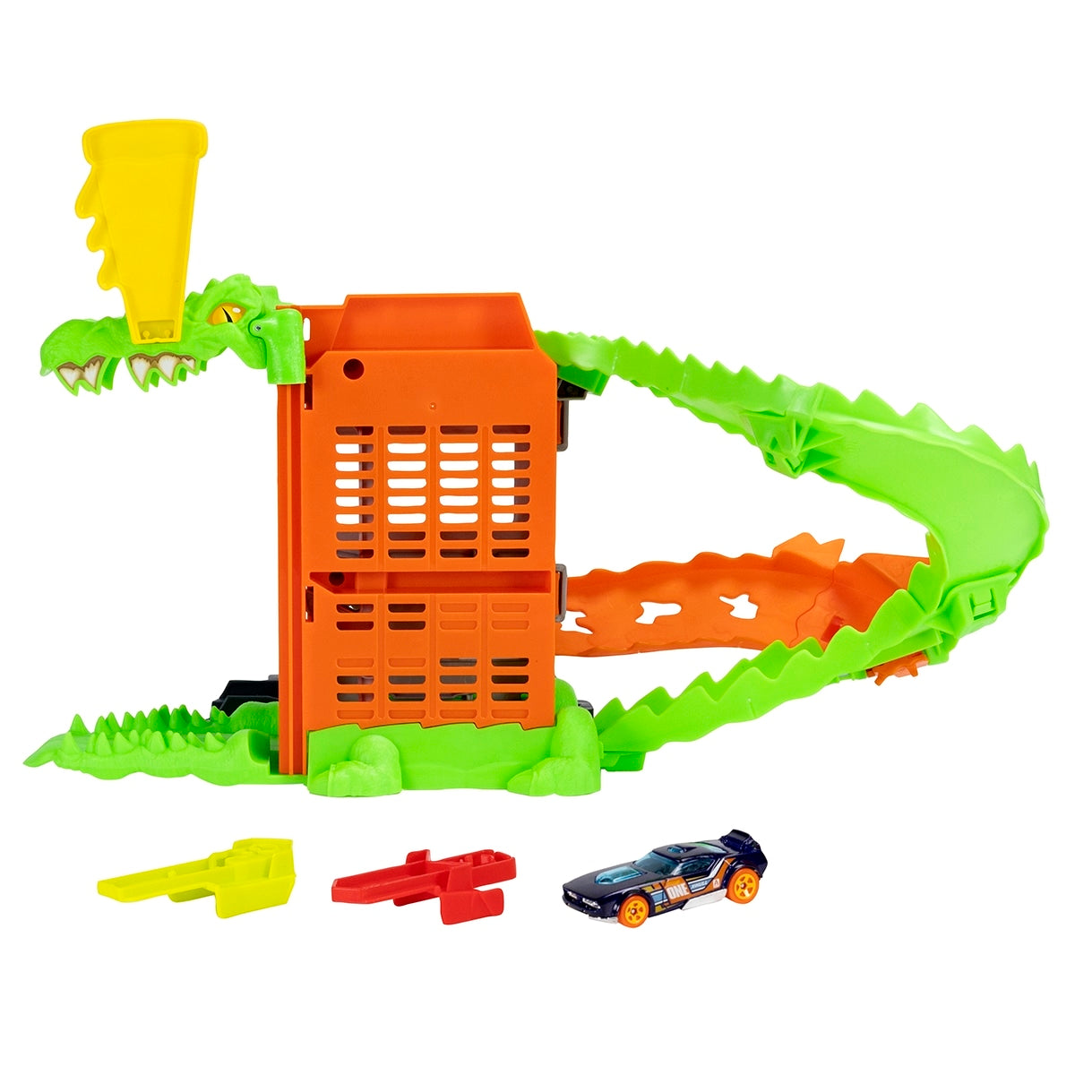 Đồ Chơi Mô Hình City Trận Chiến Tiệm Pizza Cá Sấu HOT WHEELS JHL93/HDR29