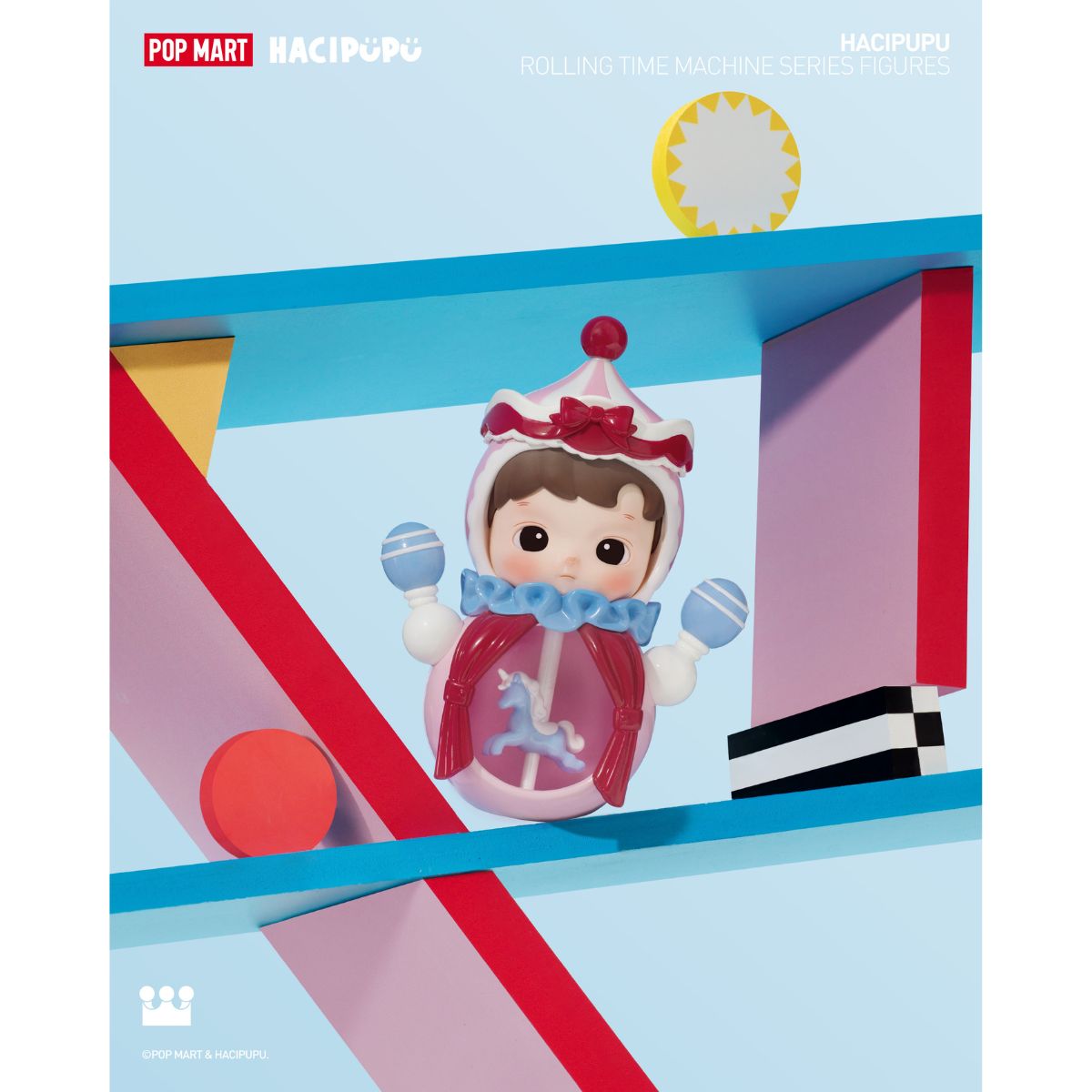 Đồ Chơi Mô Hình Hacipupu Rolling Time Machine Series Figures POP MART 6931571099190