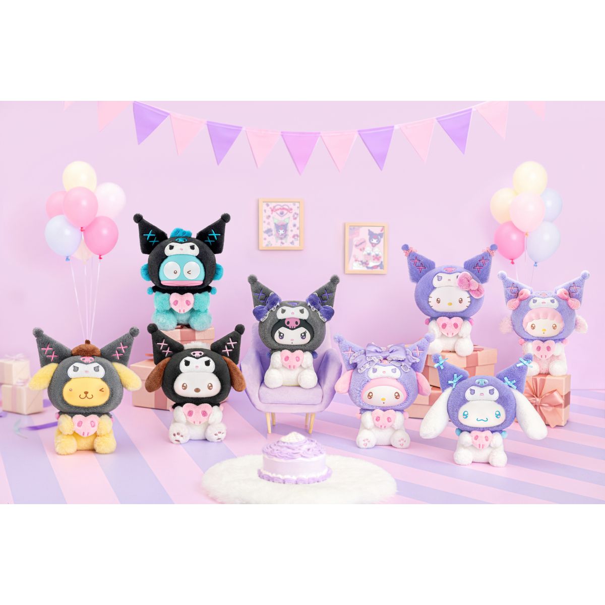 Mô Hình Đồ Chơi Hello Kitty And Friends Kuromi Party Series Plush TOP TOY 2304177110103
