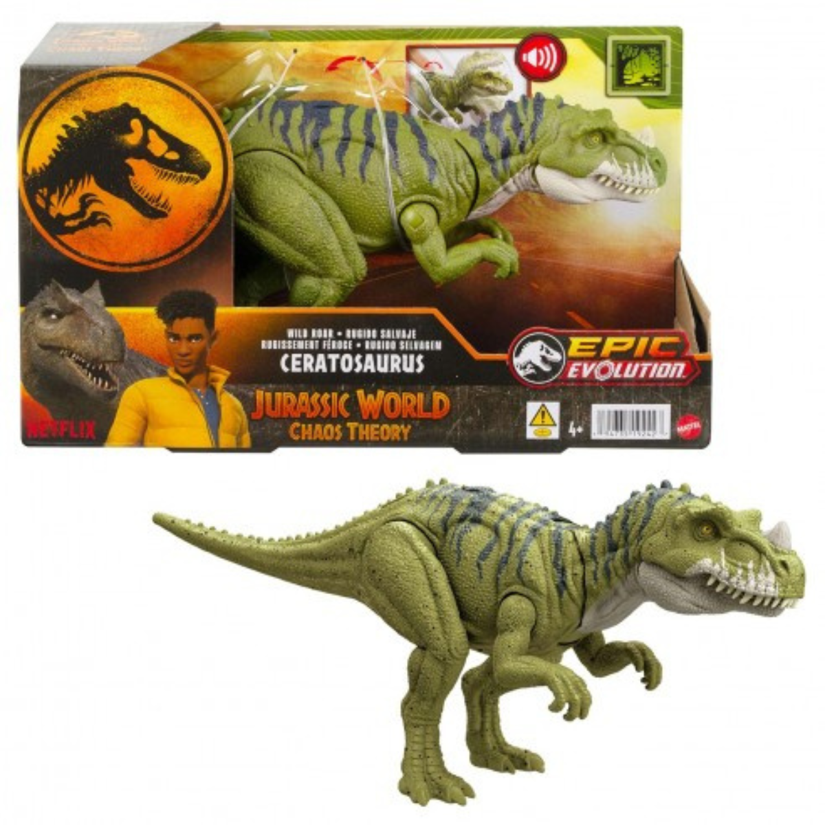 Mô Hình Khủng Long Ceratosaurus Có Âm Thanh Jurassic World Mattel HLP14
