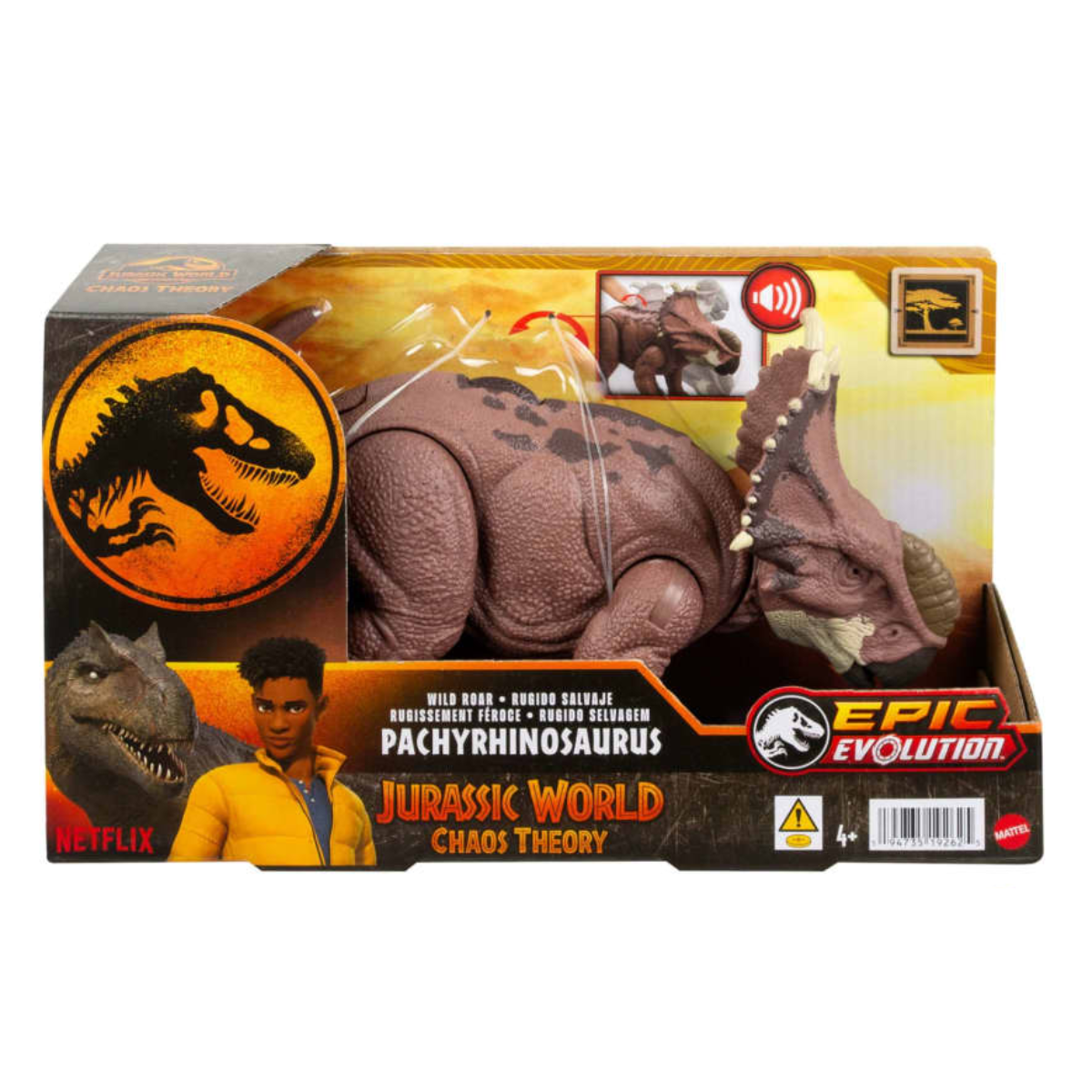 Mô Hình Khủng Long Pachyrhinosaurus có âm thanh Jurassic World Mattel HLP14