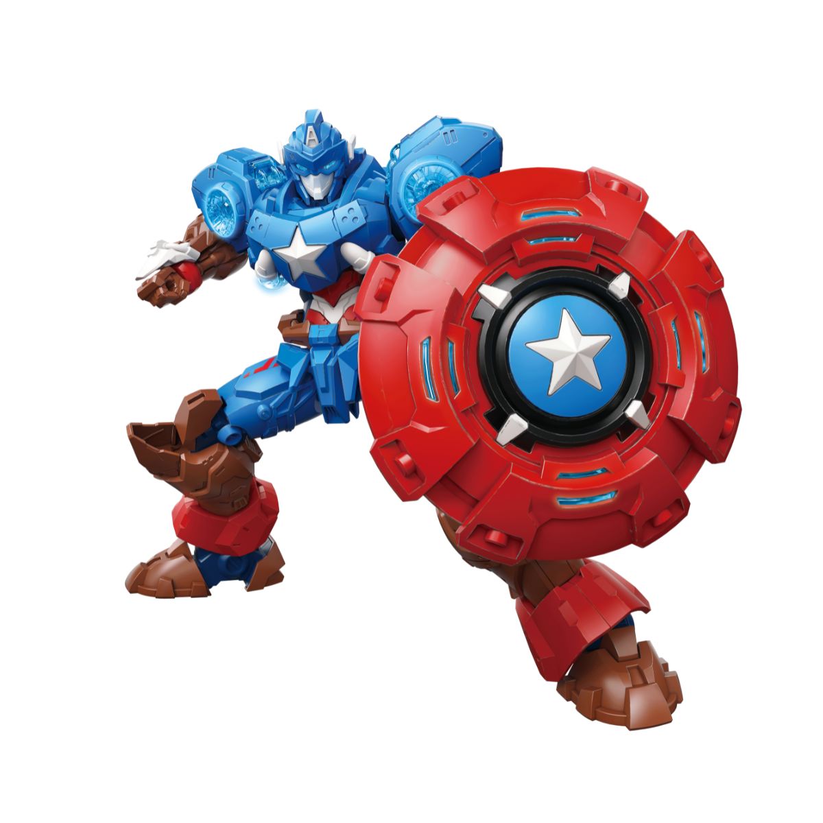 Đồ Chơi Mô Hình Lắp Ráp Marvel Mecha Captain America KEEPPLAY 73051