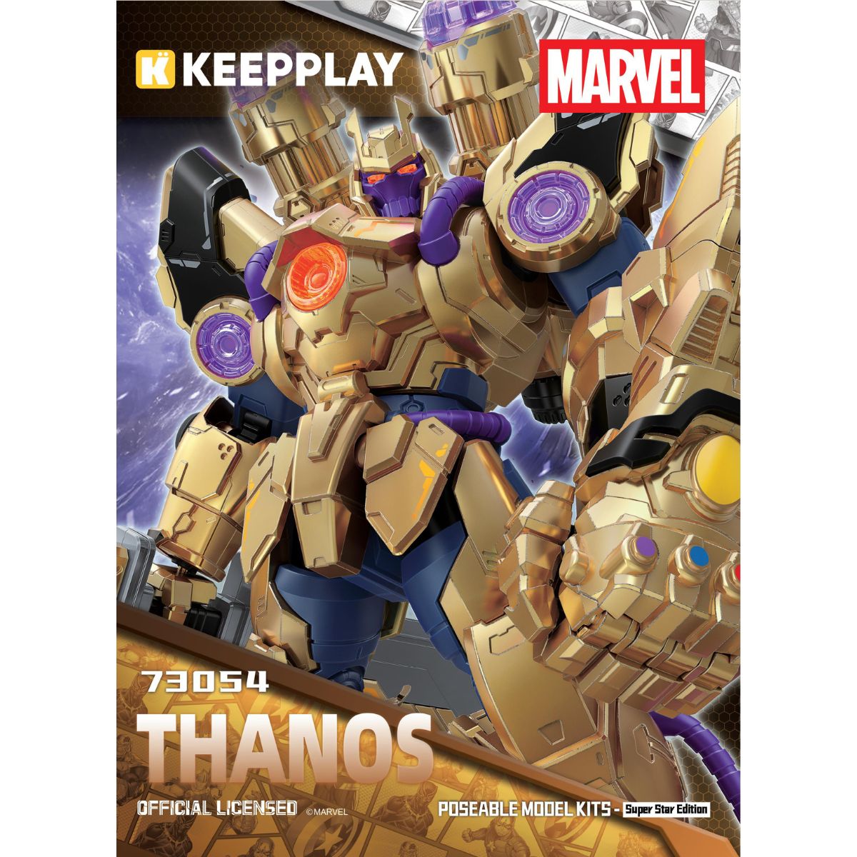 Đồ Chơi Mô Hình Lắp Ráp Marvel Mecha Thanos KEEPPLAY 73054