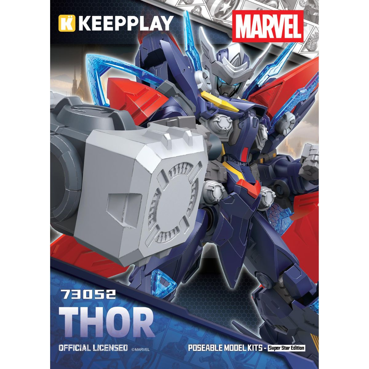 Đồ Chơi Mô Hình Lắp Ráp Marvel Mecha Thor KEEPPLAY 73052