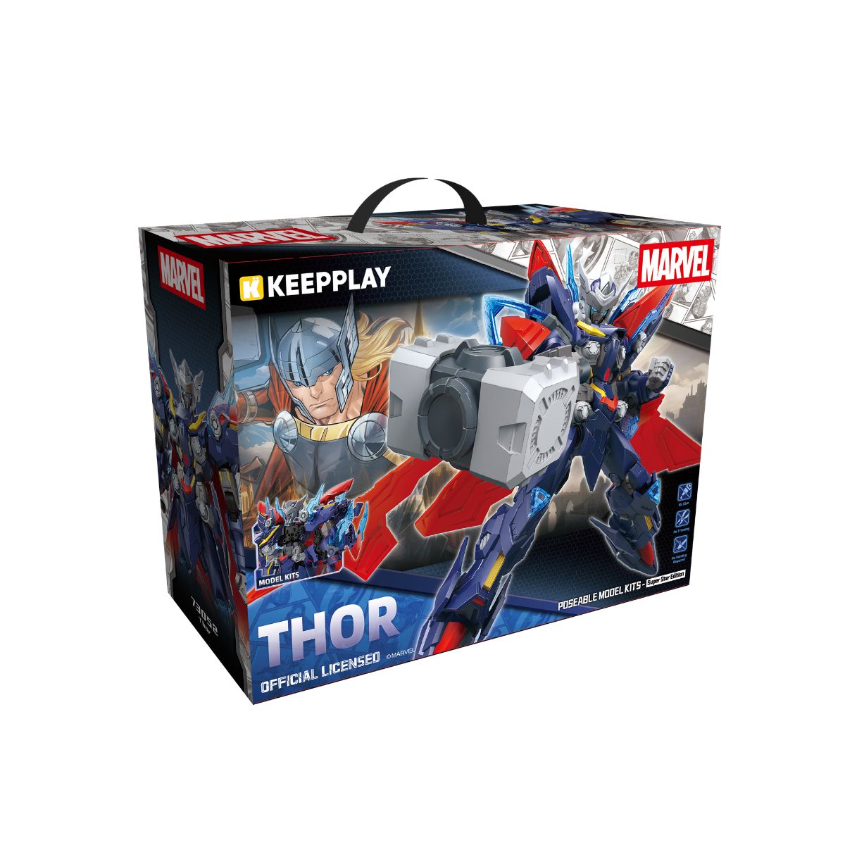 Đồ Chơi Mô Hình Lắp Ráp Marvel Mecha Thor KEEPPLAY 73052
