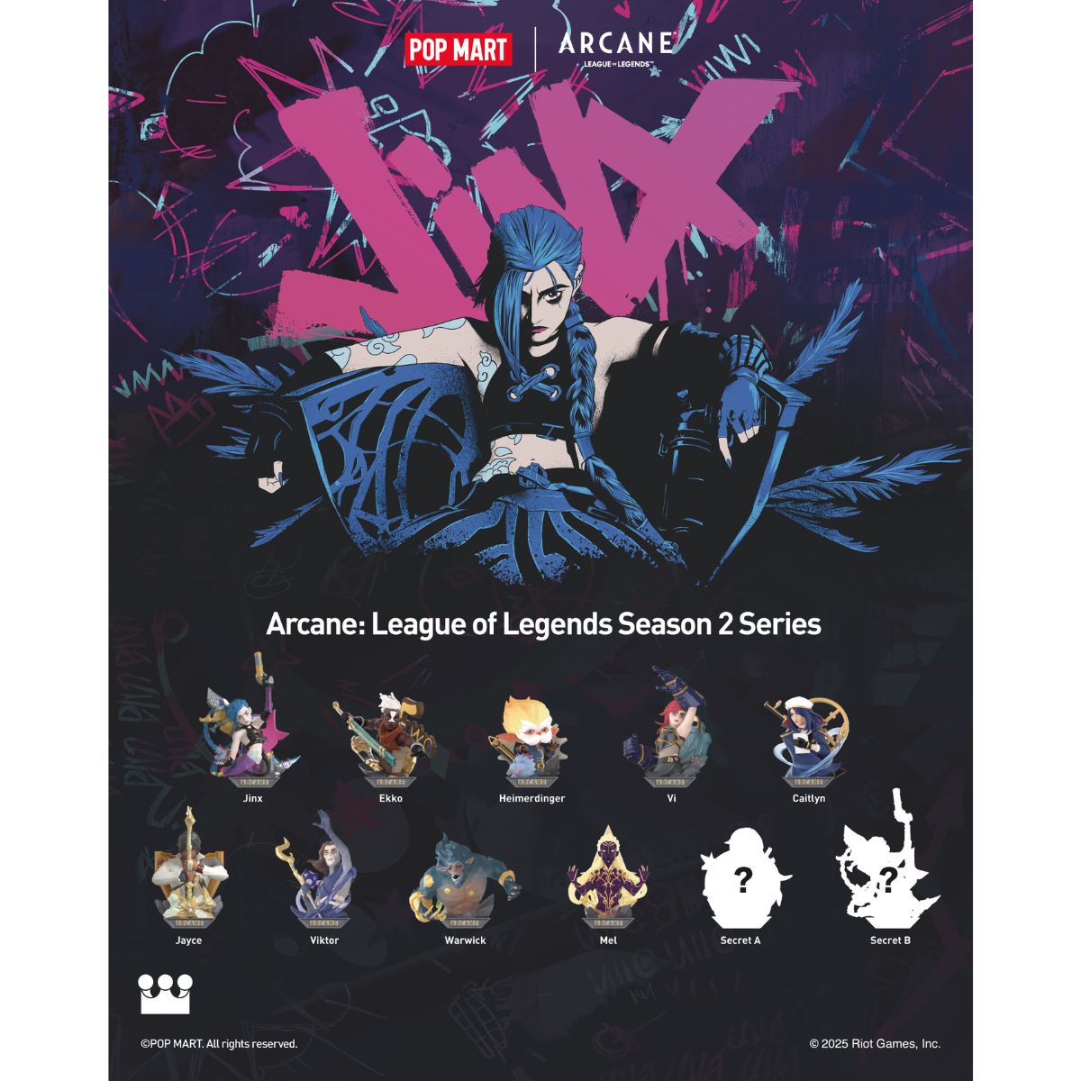 Mô Hình League Of Legends: Arcane Series Figures POP MART 6931571072278
