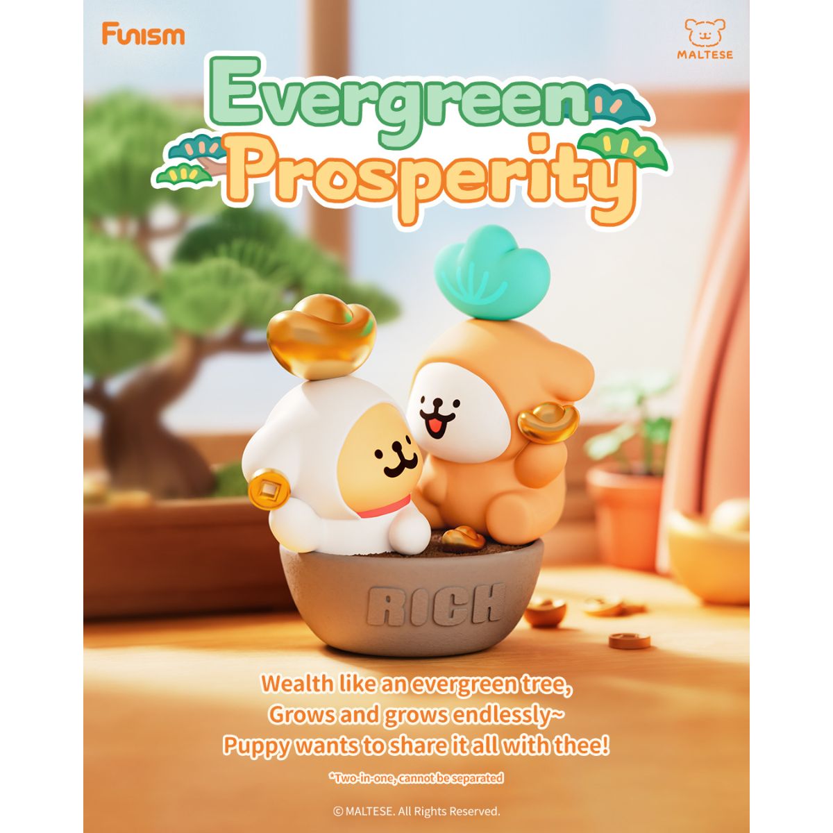 Đồ Chơi Mô Hình Maltese Lucky Paws Series Blind Box FUNISM MX2099