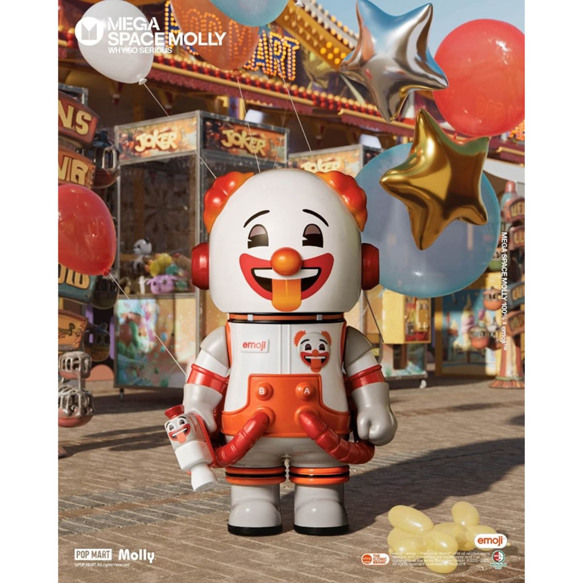Mô Hình Mega Space Molly 100% X Emoji？Series POP MART 6931571078188