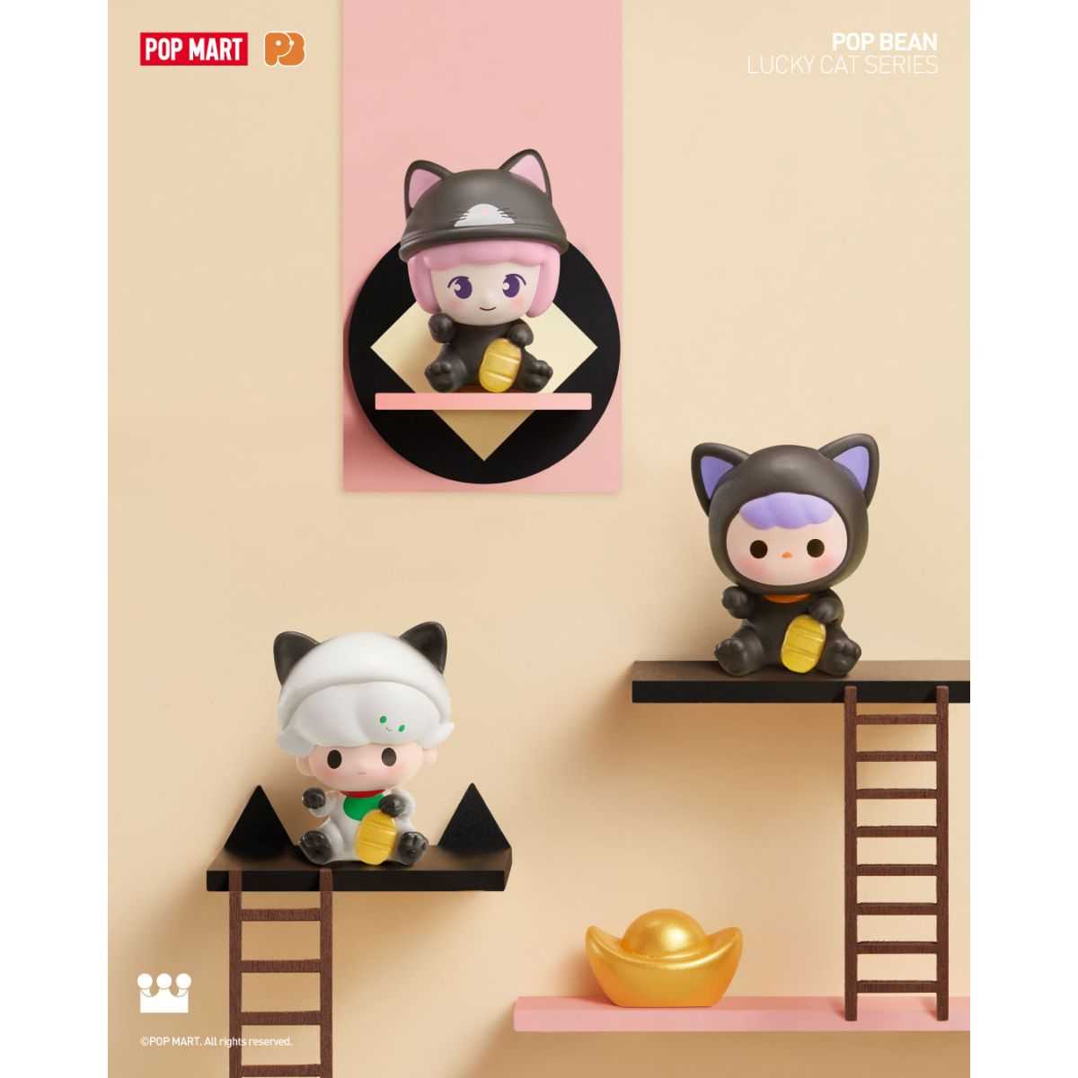 Mô Hình Pop Bean Lucky Cat Series POP MART 6931571007287