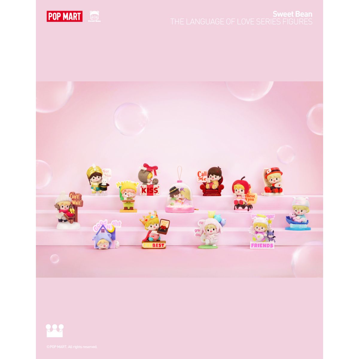 Mô Hình Sweet Bean The Language Of Love Series Figures POP MART 6931571068691