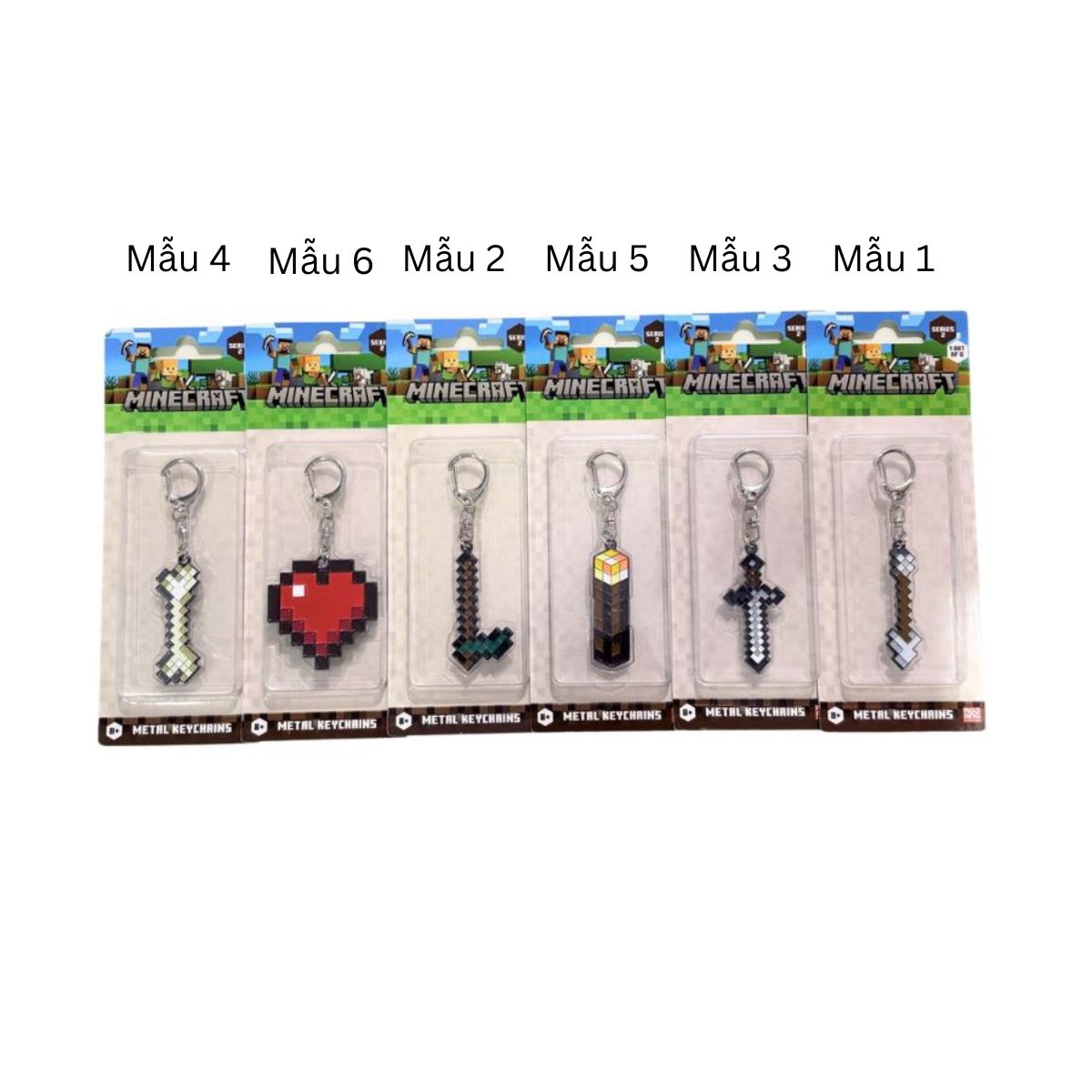 Móc Khóa Minecraft Bằng Kim Loại Series 2 Mẫu 1 MINECRAFT PMI ARW/MC6210