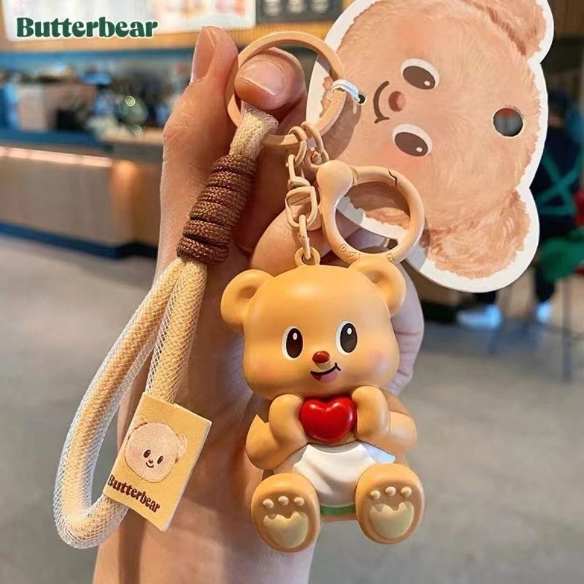 Móc Khóa Butter Bear & Tim Nhỏ OTHER GIRL BRANDS YZ0674-01