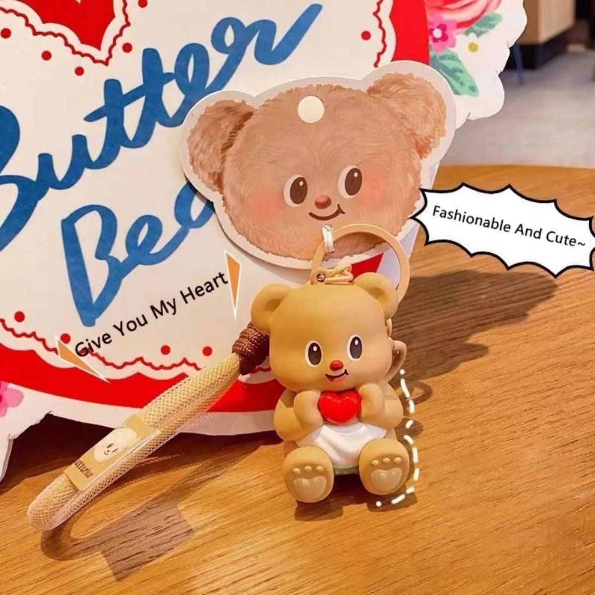 Móc Khóa Butter Bear & Tim Nhỏ OTHER GIRL BRANDS YZ0674-01