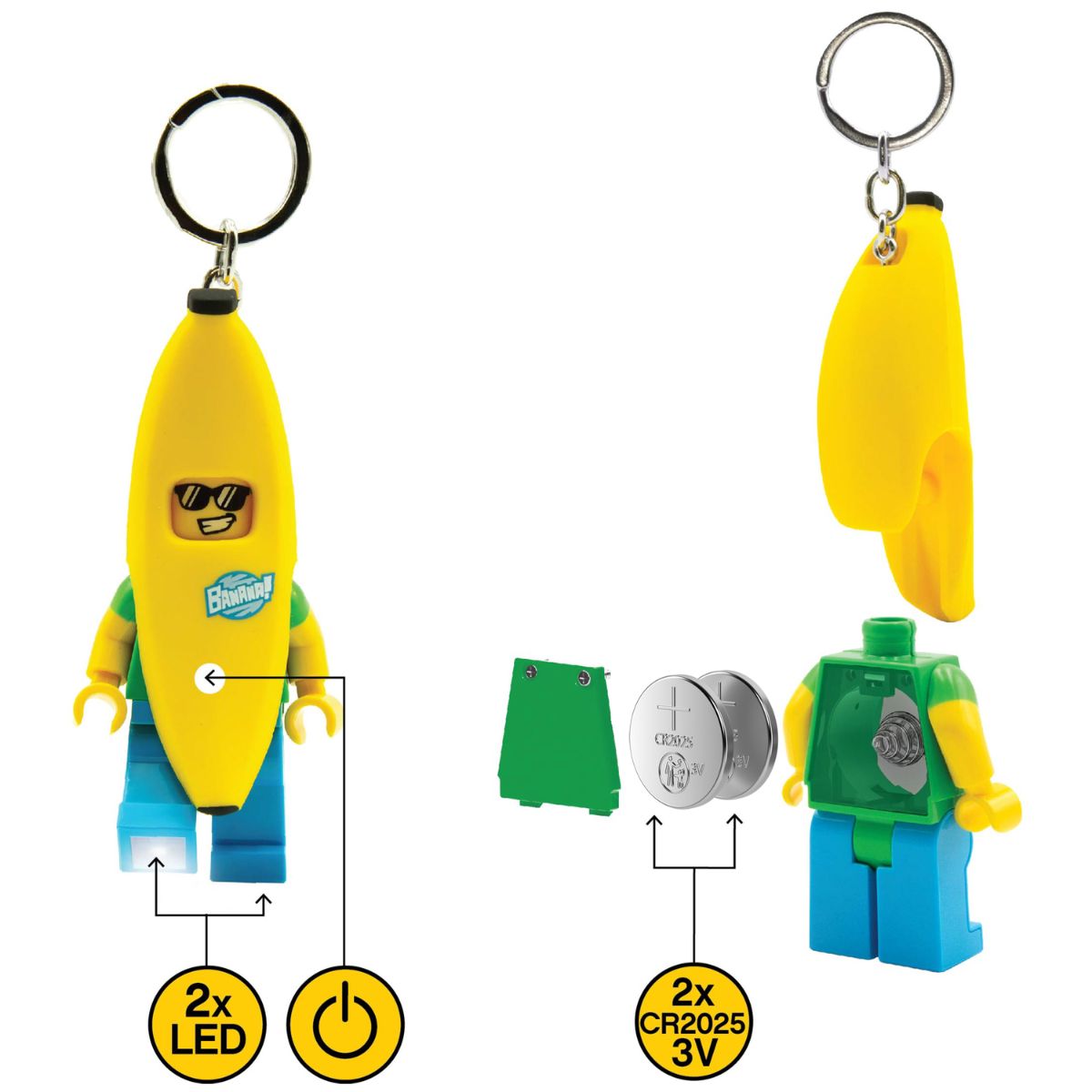Móc Khóa Có Đèn LEGO® Minifigures™ - Banana Guy LEGO LICENSED KE118H