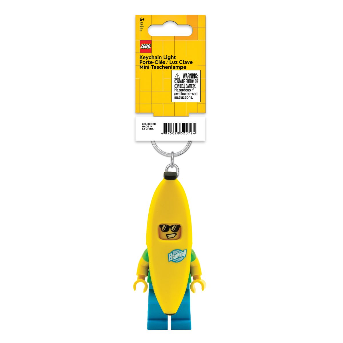 Móc Khóa Có Đèn LEGO® Minifigures™ - Banana Guy LEGO LICENSED KE118H