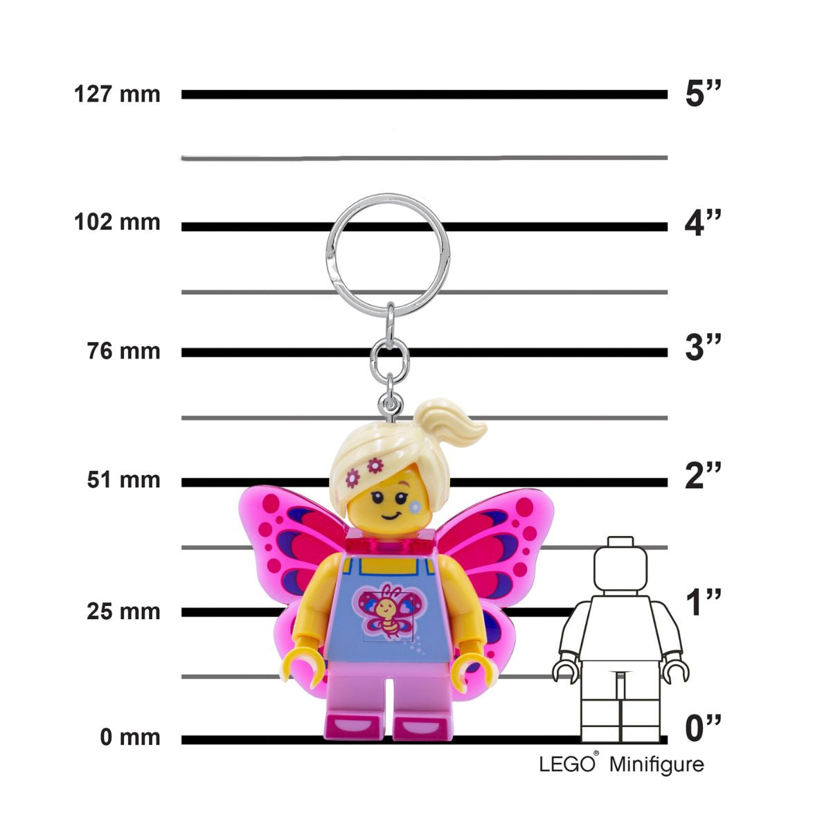 Móc Khóa Có Đèn LEGO® Minifigures™ - Butterfly Girl LEGO LICENSED KE171H