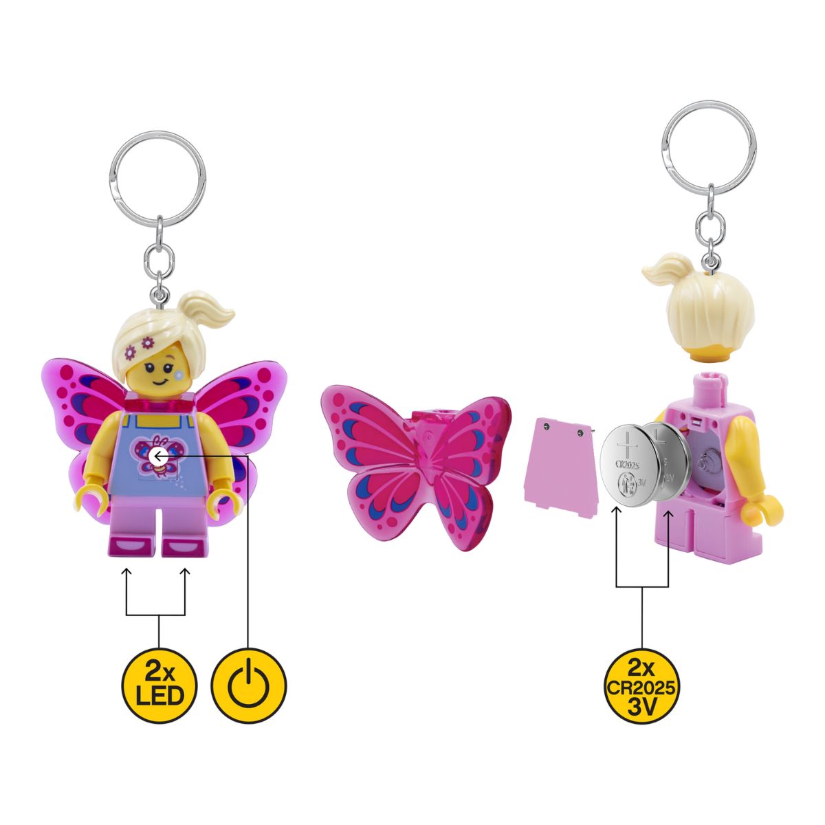 Móc Khóa Có Đèn LEGO® Minifigures™ - Butterfly Girl LEGO LICENSED KE171H