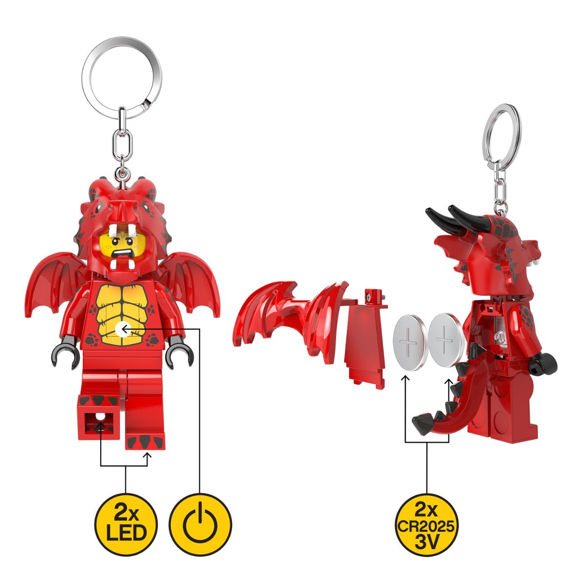 Móc Khóa Có Đèn LEGO® Minifigures™ - Dragon Suit Guy LEGO LICENSED KE196H