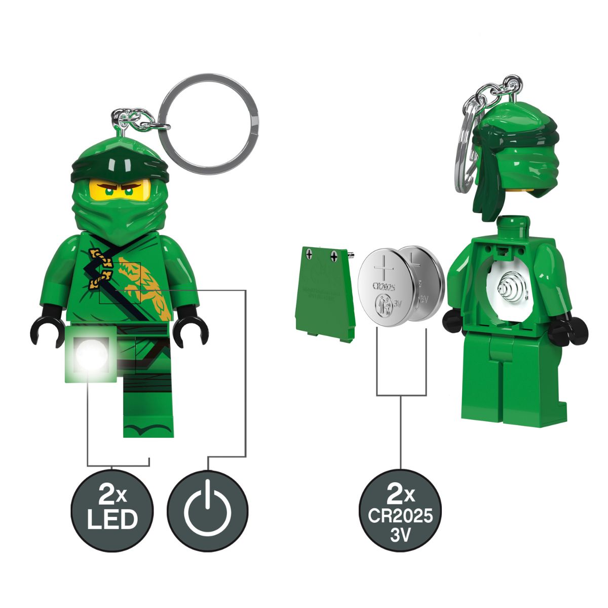 Móc Khóa Có Đèn LEGO® Ninjago™ - Lloyd LEGO LICENSED KE150H
