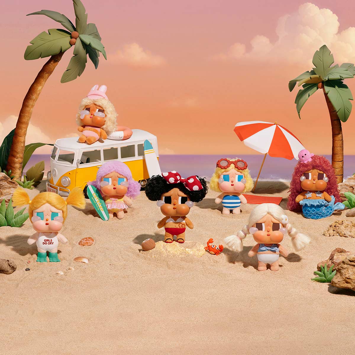 Đồ Chơi Móc Khóa Crybaby Vacation Mode On Series POP MART 6941313029057