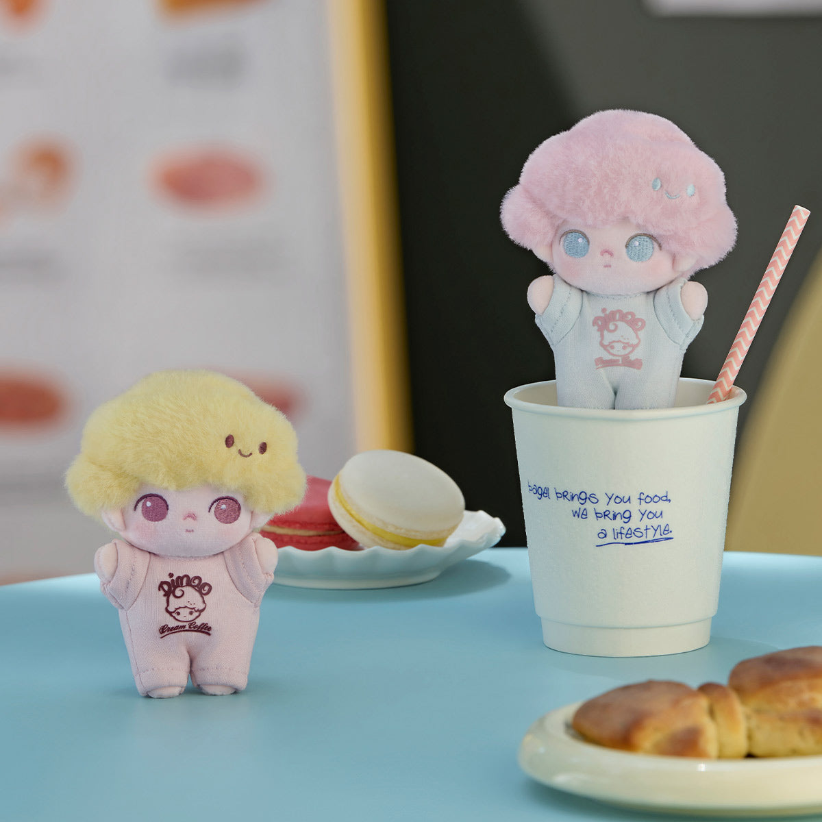 Móc Khóa Dimoo Crush On Coffee Series Soft-Faced Plush Keychain POP MART 6931571095208