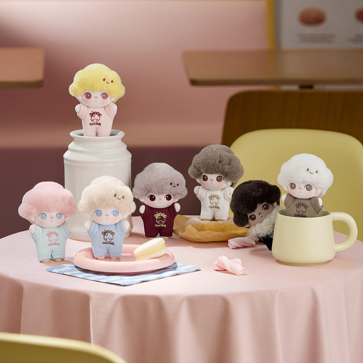 Móc Khóa Dimoo Crush On Coffee Series Soft-Faced Plush Keychain POP MART 6931571095208