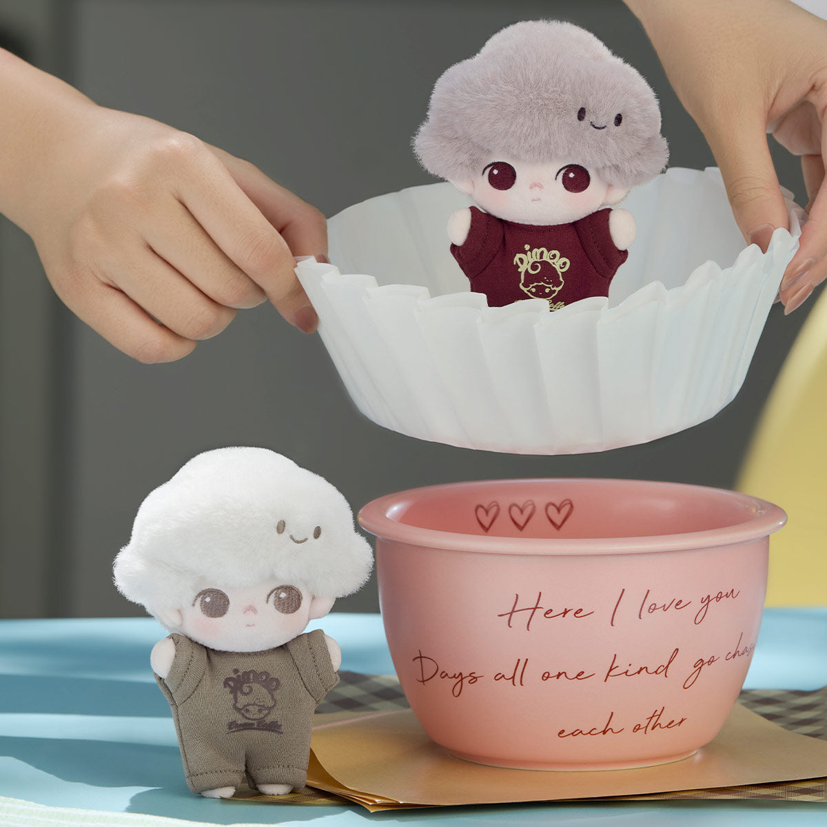 Móc Khóa Dimoo Crush On Coffee Series Soft-Faced Plush Keychain POP MART 6931571095208